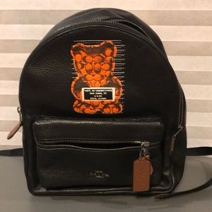 Coach brand new backpack w/ bear pattern in front